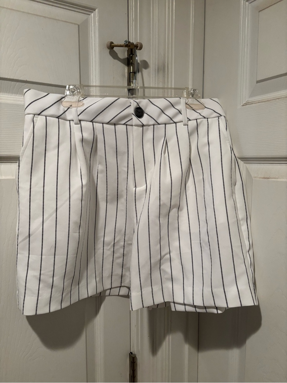 torrid White Skirt with Black Vertical Stripes